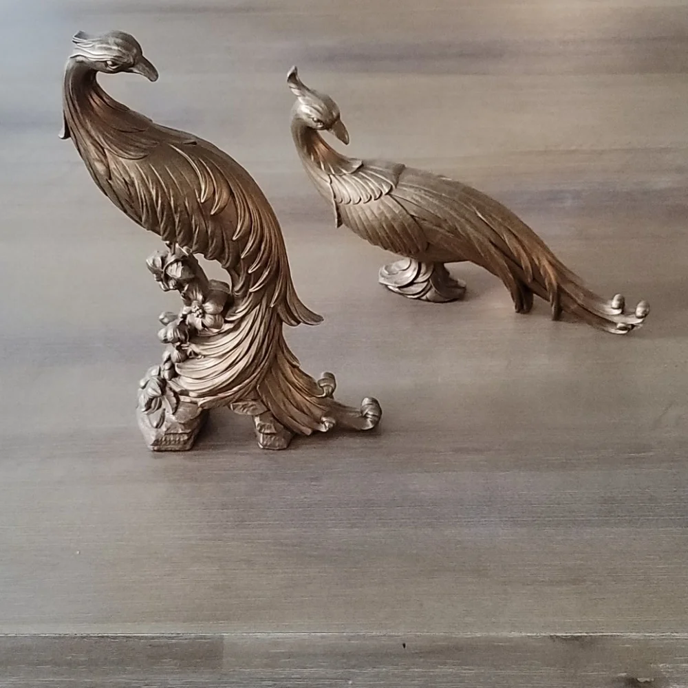 1960s Syroco Wood Phoenix Peacock Pheasant Birds - Picture 3 of 8